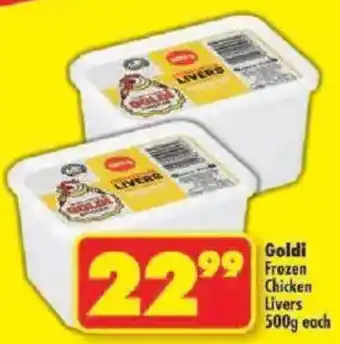 Shoprite Goldi Frozen Chicken Livers offer