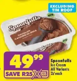 Shoprite Spoonfulls Ice Cream All Variants offer