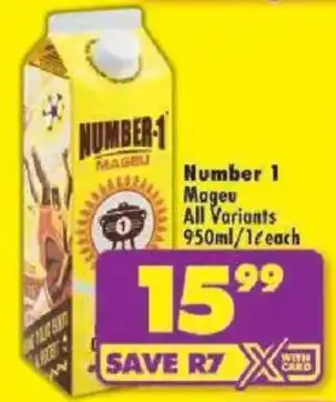 Shoprite Number 1 Mageu All Variants offer
