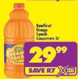 Shoprite Sunfirst Orange Squash Concentrate offer