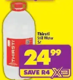 Shoprite Thirsti Still Water offer