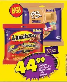 Shoprite Cadbury Lunch Bar/ P.S/ Chomp offer