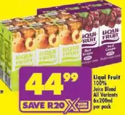 Shoprite Liqui Fruit 100% Juice Blend All Variants offer