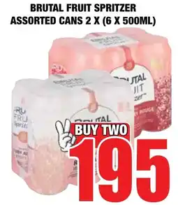 Boxer Liquors Brutal fruit spritzer assorted cans offer