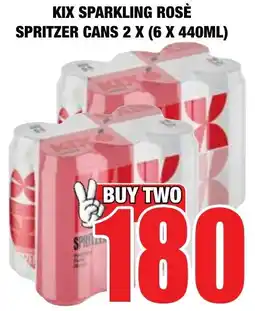 Boxer Liquors Kix sparkling rosè spritzer cans offer