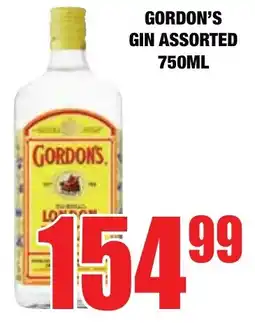 Boxer Liquors Gordon's gin assorted offer