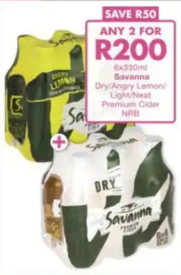 President Liquor Savanna Dry/ Angry Lemon/ Light/ Neat Premium Cider NRB offer