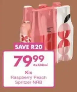 President Liquor Kix Raspberry Peach Spritzer NRB offer