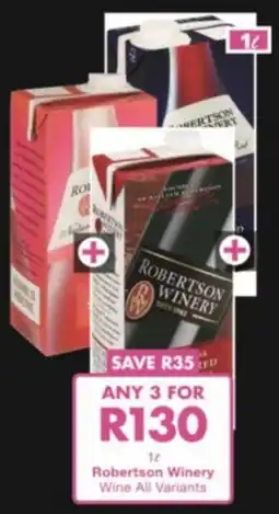 President Liquor Robertson Winery Wine All Variants offer