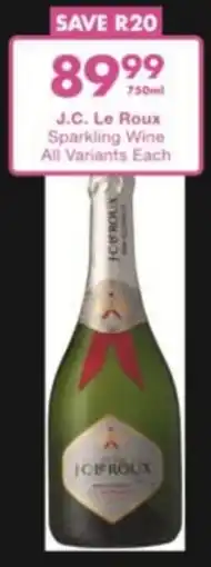 President Liquor J.C. Le Roux Sparkling Wine All Variants offer
