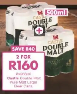 President Liquor Castle Double Malt Pure Malt Lager Beer Cans offer
