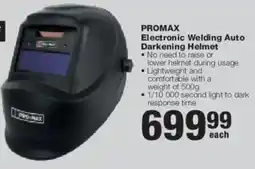 Build It Promax Electronic Welding Auto Darkening Helmet offer