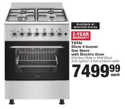 Build It Τotai 4-burner Gas Stove with Electric Oven offer