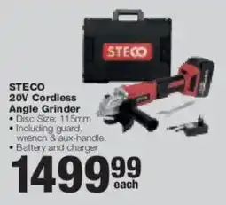 Build It Steco 20V Cordless Angle Grinder offer