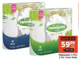Checkers Twinsaver 2-Ply/ 3-Ply Toilet Rolls offer