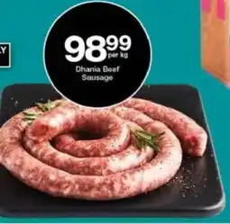 Checkers Dhania Beef Sausage offer