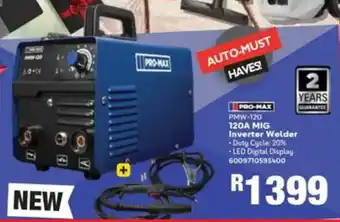 Pro-max 120A MIG Inverter Welder