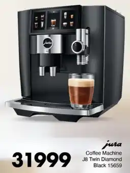 Save Hyper Jura Coffee Machine J8 Twin Diamond Black offer