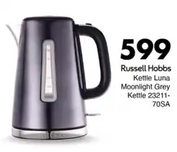 Save Hyper Russell Hobbs Kettle Luna Moonlight Grey Kettle offer