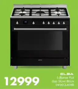 Save Hyper Elba 5 Burner Full Gas Stove Black offer