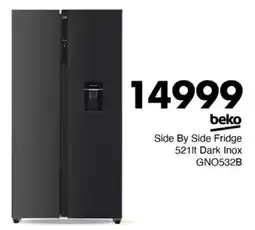 Save Hyper Beko Side By Side Fridge Dark Inox offer