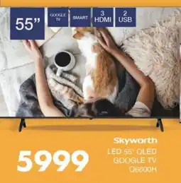 Save Hyper Skyworth LED 55" QLED Google TV offer