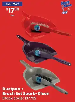 Africa Cash and Carry Spark Kleen Dustpan + Brush Set offer
