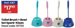 Africa Cash and Carry Spark Kleen Toilet Brush + Bowl Set offer