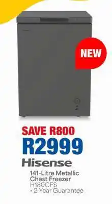 OK Furniture Hisense 141-Litre Metallic Chest Freezer H180CFS offer