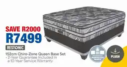 OK Furniture Restonic 152cm Chiro-Zone Queen Base Set offer