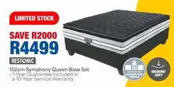 OK Furniture 152cm Symphony Queen Base Set offer