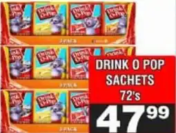 Advance Cash n Carry Drink o pop sachets offer