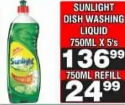 Advance Cash n Carry Sunlight dishwashing liquid offer