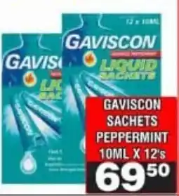 Advance Cash n Carry Gaviscon sachets peppermint offer