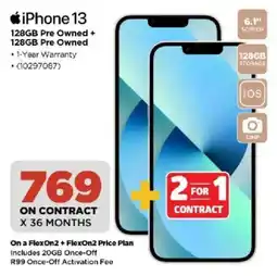 HiFi Corp iPhone 13 128GB Pre Owned + 128GB Pre Owned offer
