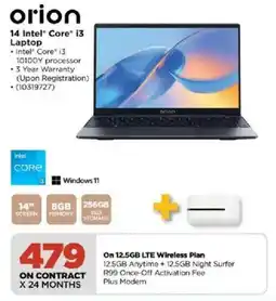 HiFi Corp Orion 14 Intel Core i3 Laptop offer