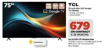 TCL 75-Inch Mini LED Google TV
