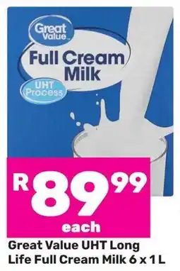 Game Great Value UHT Long Life Full Cream Milk offer