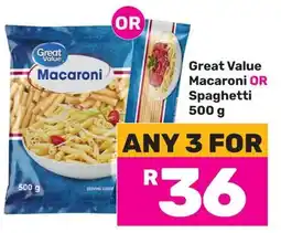 Game Great Value Macaroni OR Spaghetti offer
