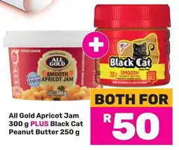 Game All Gold Apricot Jam and Black Cat Peanut Butter offer