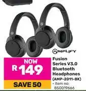 Game Amplify Fusion Series V3.0 Bluetooth Headphones AMP-2011-BK 850019666 offer
