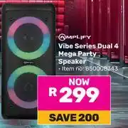 Game Amplify Vibe Series Dual 4 Mega Party Speaker 850008343 offer