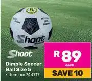 Game Shoot Dimple Soccer Ball Size 5 744717 offer