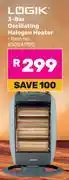 Game Logik 3 Bar Oscillating Halogen Heater 850041700 offer