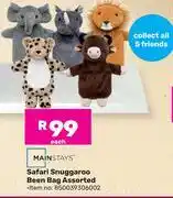 Game Mainstays Safari Snuggaroo Beaan Bag Assorted 850039306002 offer