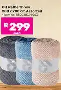 Game DH Waffle Throw 200 x 200cm Assorted 850038395003 offer