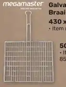 Game Megamaster Galvanised Folding Braai Grid 430 x 330mm 850040182 offer