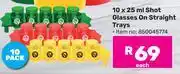 Game 10 x 25ml Shot Glasses On Straight Trays 850045774 offer