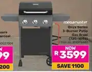Game Megamaster Onyx Series 3 Burner Patio Gas Braai 720-1094 850016467 offer