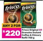 Game Frisco Original Or Granules Instant Coffee & Chicory Refill-For Any 2 x 750g offer